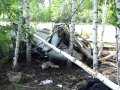 Переломаны деревья, "восьмёрка" и водитель Переломаны деревья, "восьмёрка" и водитель