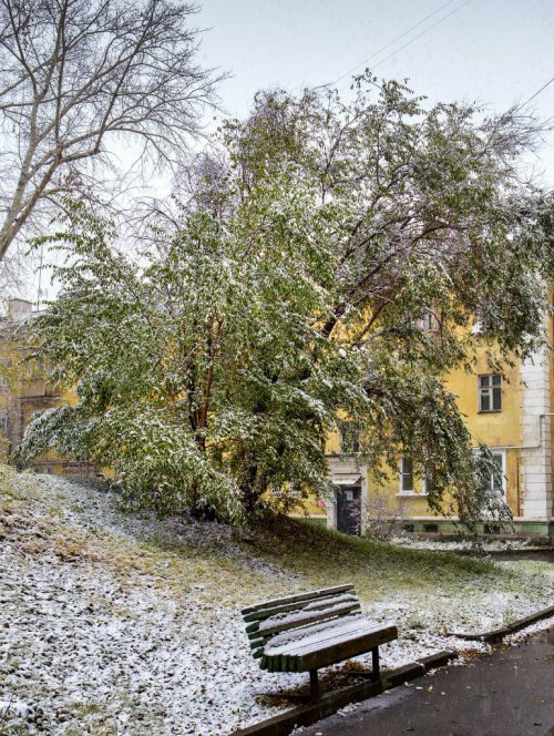 Первый снег в Озёрске. Фоторепортаж с улиц города от Валерия Ушакова Первый снег в Озёрске. Фоторепортаж с улиц города от Валерия Ушакова