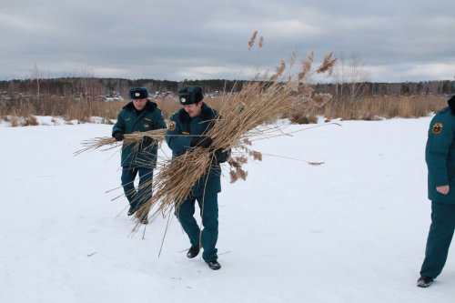 В Озерске пожарные спасают рыбу В Озерске пожарные спасают рыбу