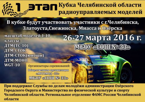 1-й этап Кубка Челябинской области по радиоуправляемым автомоделям 1-й этап Кубка Челябинской области по радиоуправляемым автомоделям