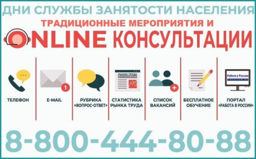 Дни службы занятости — онлайн консультации
