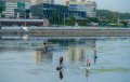Под воду в Челябинске ушла станция для сапбордов.